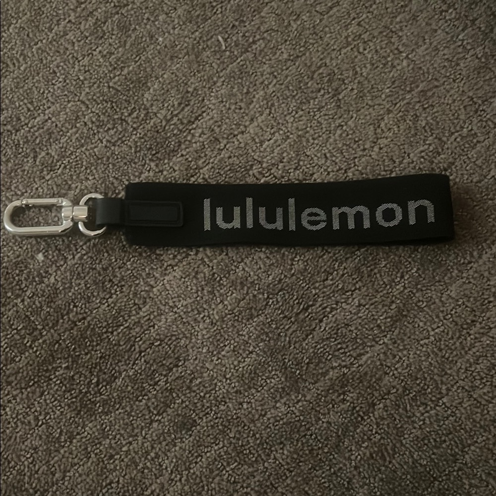 Lululemon Black and Gray Keychain